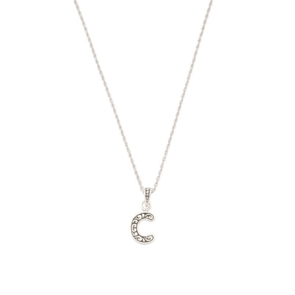 ANNIKA WITT Silver/C Made In Bali Sterling Silver Initial Pendant Necklace - Picture 1 of 1